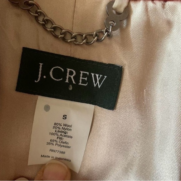 J.Crew majesty formal peacoat double breast size Small wool blend rusty orange - Picture 4 of 7